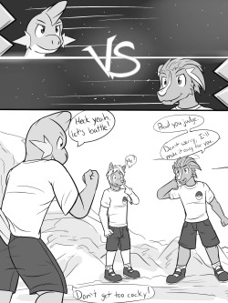 Pokemon Combat Academy, pg 30-31Jolt may not like doing his training exercises, but he loves battling.  Can Gao keep up?  And doesn’t Pawl get a say in this?