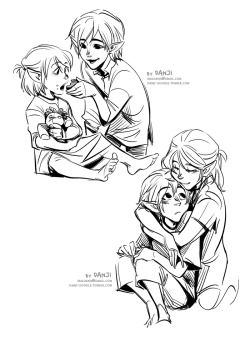 lingering-nomad:  danji-doodle:  Was Fenris a caring older bother?  or a youngest child who did his best to care for his family?  I couldn’t figure out if he is older or younger.. so which is your headcannon?  Twins ;)