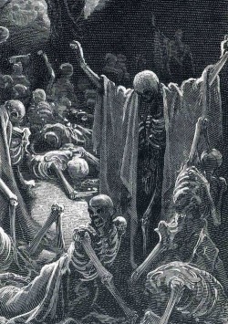 blackpaint20:  Devious detail of Gustave Doré - The Vision of the Valley of the Dry Bones  