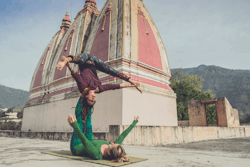 the-art-of-yoga:  Acroyoga fun in RIshikesh with Jo and Ola  Visual Artist Yogi Casino ॐ☯The Art of Yoga☯ॐ 