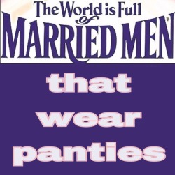 boitimeposts: sissyhardon:  nylonbulges:  meninbows:  robyn2655:  realmanwearspanties:  Reblog if you are married and love wear panties  Love to wear lingerie not only panties   True, and I am fortunate to be married to a woman who supports my #preference