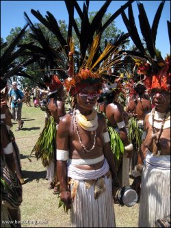 Goroka Show , via Best of PNG. Over the three-day weekend closest to the September 16th Independence Day, over 100 tribes gather at Goroka in the Eastern Highlands for a celebration of their cultural diversity. Only a couple of hundred foreigners attended