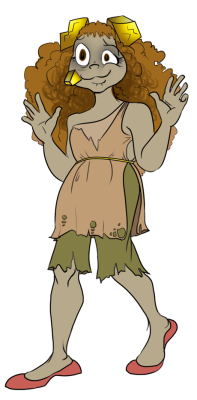 Remember this little abomination? I decided to flesh out the concept a bit more. She prefers to be called Pyrite, but everyone just calls her Fool’s Gold since&hellip; well, look at her. No one knows if she’s corrupted or just very, very poorly-made