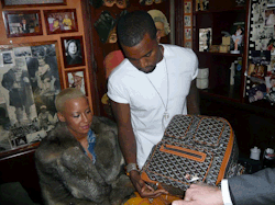personalswear:  Kanye West &amp; Amber Rose @ Goyard 