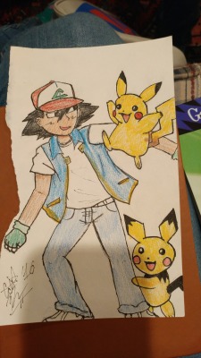 casterxgames: Drew this for a family member at Christmas. Lolol dat pichu