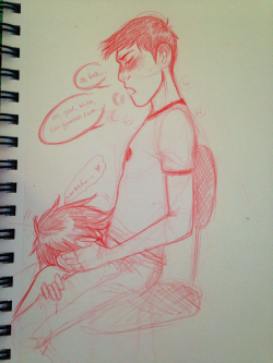 frick-sticks-and-gay-chicks:  Starting the day off right with a quick hidashi sketch