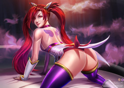 badcompzero:  Star guardian Jinx &amp; original Jinx butt shot  My girl came out I can’t bare it.love you jinxxxx XD oh and i have original skin I’m done before this skin came out.check a next postPatreon Reward- S Tier (ŭ) get HD file ,original