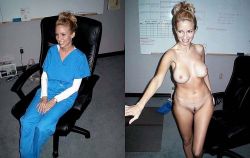 smokinhotwives:  Real nurse lets us examine her body 