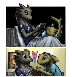 “Let me tell you&hellip;my version of this story~”Colorized work of Megawolf77, of his comic, Bedtime Story~It’s a happy end, see the full version on FurAffinity!
