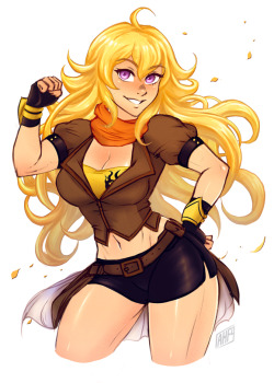 Yang Xiao Long from RWBY! I had alot of fun painting her hair~ (ˊᗜˋ*)  ♡   additional variants available @ patreon 