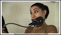 elizabethandrews:  . @EnchantressSahr tries to persuade Mr. Big Boss not to inflate the gag any further - www.clips4sale.com/38880/8456901 - Enchantress Sahrye : Electrical Taped, Pump Gagged, and Drooling 