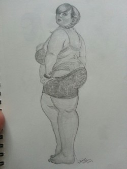lexxxiluxe a quick sketch I did of this awesome lady. Love her feet, and I feel this cane out sorta ok.