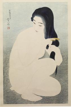 Torii Kotondo, Kamasuki (Combing her Hair), 1929.