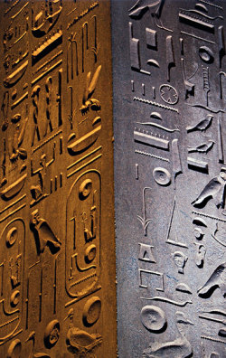 grandegyptianmuseum:  Obelisk of Ramesses IIDetail of the Obelisk of Ramesses II at entrance of Luxor Temple.