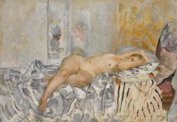 thunderstruck9:  Henri Lebasque (French, 1865-1937), Nu allongé au coussin espagnol [Nude lying on a Spanish cushion], 1925. Oil on canvas, 81.3 x 116.2 cm.