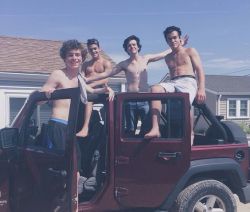 hotfamousmen:    Grayson and Ethan Dolan, Aaron Carpenter and Jack Dail  