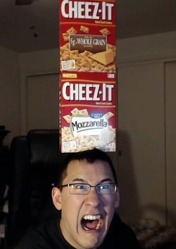 starlight-silhouette:  Speaking from my ‘I literally joined the fandom this summer’ standpoint, I have no idea what’s going on here. Can someone explain?   I have 2 boxes of Cheez-Its on my head. Happy to help!
