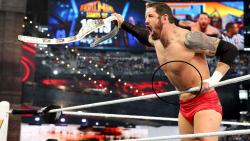 being-a-successful-failure:  Don’t ask me why but as soon as I saw this picture I noticed that Wade Barrett’s chest and stomach looks like a face trying to eat the top rope… omnomnomnom… (I don’t know anymore i just saw it and yeah too weird