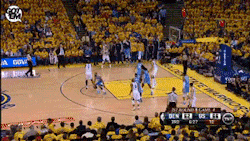 gotemcoach:  DAMN STEPH:  Curry stares down Nuggets bench WAY before the ball goes in.