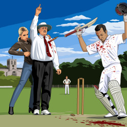 jimllpaintit: Buffy the Umpire Slayer ruining a cricket match As requested by Paul Cornish 