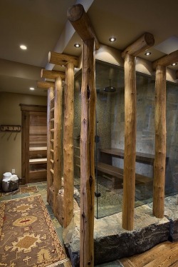 sweetestesthome:  Yes, that’s a shower - I would never leave my bathroomClick to check a cool blog! Source for the post: Click  