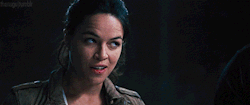 tristianmakhai:  If anybody her size could ever deliver that line to a dude of his size, it’s this woman.  It is apparently from Fast and Furious 6. I&rsquo;ve only watching those movies for Michelle Rodriguez. :D
