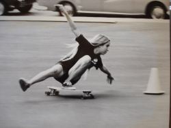 m-l-m-h:  shesherowngod:  Skating in 70s. Laura Thornhill.  goals  I&rsquo;ve never done this with no hands. Looks pretty.  I need to buy a board.  When I was little I use to tell my mom that if I died I wanted to be buried with my skateboard. Sooooo