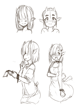 koidrake:  akiosketche:  more Momo sketches. also koidrake’s Uno  Aaaah more oni girls! I love this character so much!