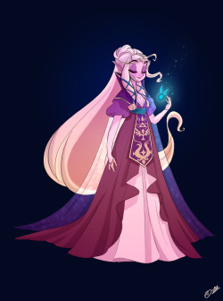 papillon0212:    Finally finished with my re-design of Princess Zelda for this month’s Character Design Challenge    