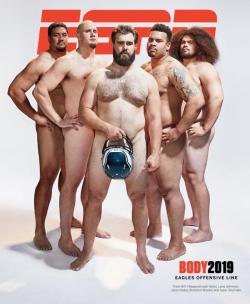 jover2013:  njbearcub1:  The Philadelphia Eagles offensive line are featured in the 2019 edition of ‘The Body Issue’ of ESPN Magazine.  Y'all the gays are gonna have a field day wherever these are sold..
