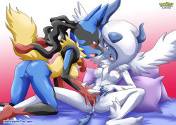 pokesexphilia:  scrumptiousfartfox said:You think we can get some more Lucario? ( Â´ â–½ ` )ï¾‰cman2084 said:Is it possible for lucario and trainer. Or just lucario and Pokemon.Wellâ€¦. I hope this fits, though I donâ€™t feel like searching this up again,