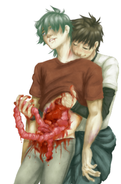 kupoedcat: im not very experienced with drawing gore please excuse me 