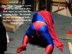 Superman defeated by kryptonite.