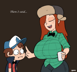 garabatoz:  Dipper   Wendy. Trying to redraw some doodles I made on some p-chat.Sadly I noticed that some colors were in the lines layer and viceversa, and this don’t deserve the time to be fixed…  so I’m uploading it as is :P. Simple and plain
