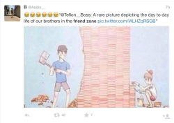 kramergate:  micspam:  ghostsnif:  sciencevevo:  agoodcartoon:  Guys who complain about the friendzone often don’t care about their female friends’ personal boundaries, forcing their female friends build more walls up. A good cartoon. - submitted