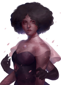 rinrindaishi: “Rhodonite”  A quick sketch of this gem who stole my heart &lt;3  