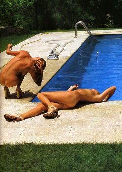 helmutnewtonphoto:  1975 Pentax Calendar 1976 - Swimming, Saint Tropez.