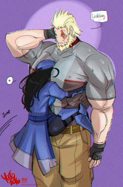 yedgart:  Credit to the pose to this picture (https://twitter.com/kusunokiinuo/status/787287941278146560) made by this wonderful artist because this inspired me to think of #anahardt  my version of Ana is having an issue with Rein’s tiddies… 