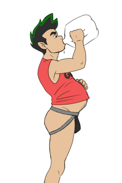 verzisnsfwblog: Jake Long chugging milk for that GOMAD diet challenge for my patron, StudtheKangaroo! If you’re interested in throwing money at me to draw you stuff, check out this page, or this post for commission and donation info, in addition to