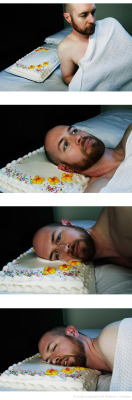 skylorde:  livinmokotory:  adhdalistair:  penisennui:  (via Justin Jorgensen) “In 2007 I worked with photographers Williams + Hirakawa to create a concept piece of me sleeping on a sheet cake. I though these cakes looked like pillows, and there’s