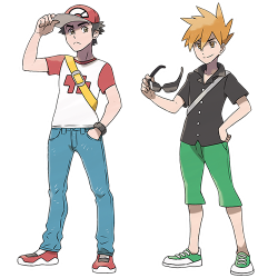 shelgon:  Official new artworks for Red and Blue 