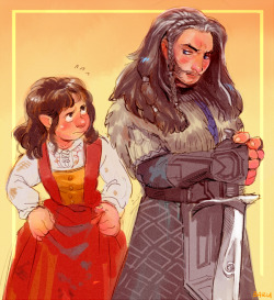 hobbitdragon:  crawlingstone:  Female Bilbo and Thorin :)  I ship it.  I ship it so hard.  