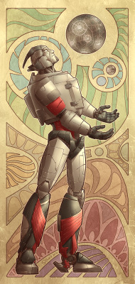 shibara:  Commission for White Aster. This is the art noveau-ish Megatron that completes the set. These are illustrations of the fic Prima’s Blessing.  Weew, this was long in finishing, but I like how it came out. ^ u ^ 