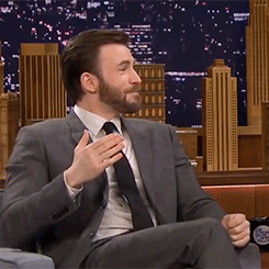 strangeandoff-putting:  Chris Evans’ knee-slapping when he laughs is my favourite thing.   It makes the world a better place&hellip;.