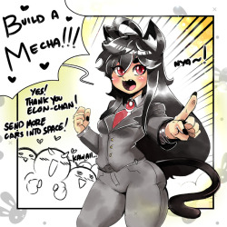 Elon musk declared he’s a Cat girl. and he calls himself “Elon-Chan”you know this was coming :)