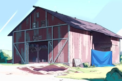 I just noticed they partially covered the hole Peridot blew in the barn (in “Message Received”) with a tarp