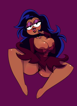 kindahornyart:Come on, she’s Enid’s mom. She has to at least show some leg. 