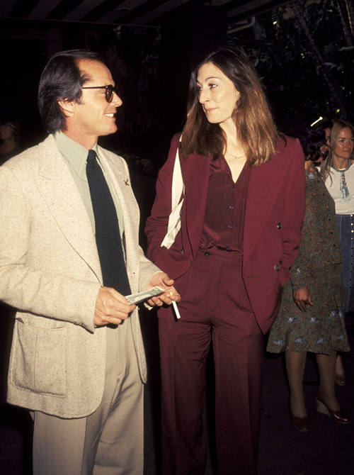  Jack Nicholson and Anjelica Huston, 70s. 