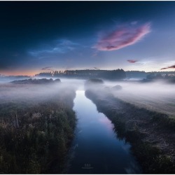 A Northern Summer&rsquo;s Night   Image Credit &amp; License: Ruslan Merzlyakov (RMS Photography)  Explanation: Near a summer&rsquo;s midnight a mist haunts the river bank in this dreamlike skyscape taken on July 3rd from northern Denmark. Reddened light