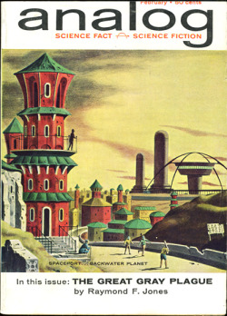 Cover of Analog magazine by Lloyd Birmingham, 1962.